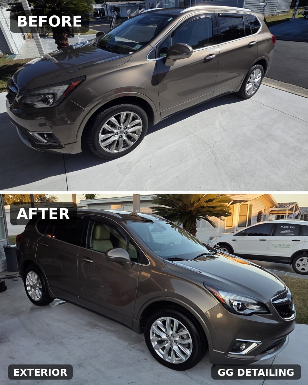 Buick Envision exterior, before and after, GG Detailing